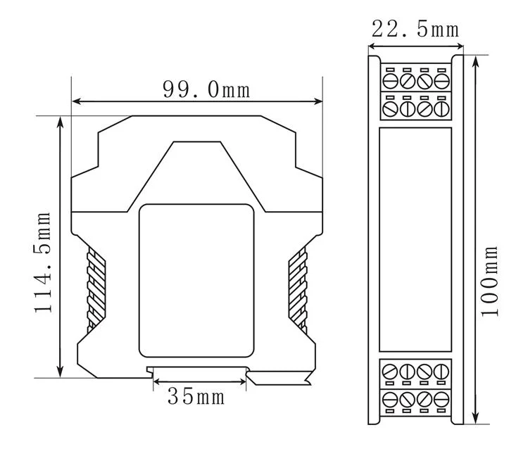 1 in 1 out 4-20 Ma Input out Put Signal Isolator AC/DC 85-265 0-5V Thermal Resistance Signal Isolator