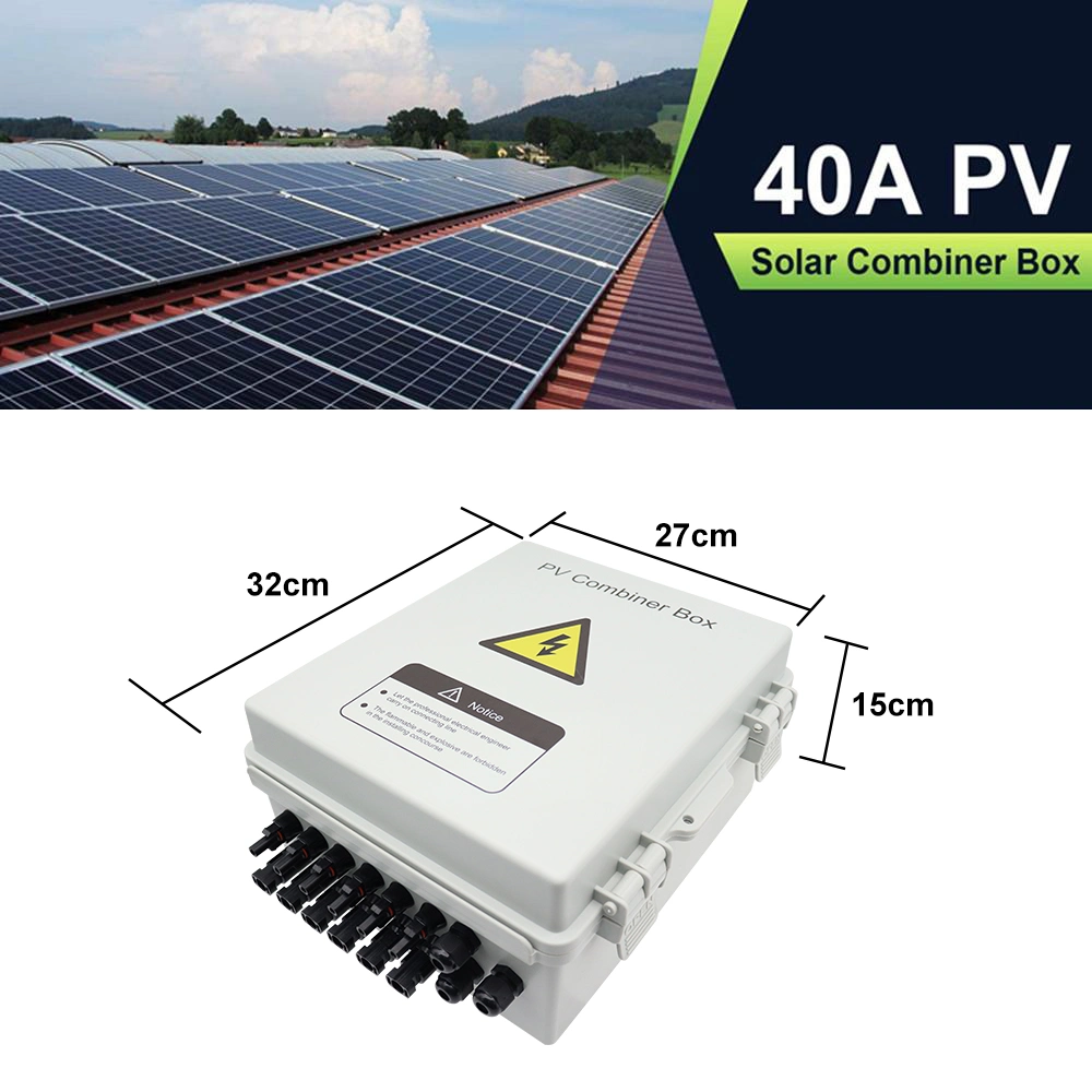Wholesale Factory Price 6 in 1 out 32A 1000V DC Solar PV Array Plastic Combiner Box IP65 Waterproof Combiner Box with Solar Connector