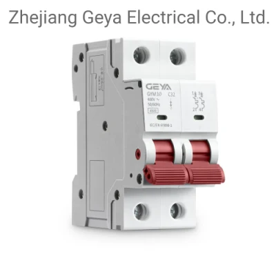 Geya Gym10 2p 6-25A 230V 400V AC DC MCB 1p 2p 3p 4p Switch Miniature Circuit Breaker Mini Circuit Breaker