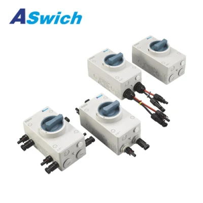 Rotary Disconnect Isolator Solar Electrical with 2 Pairs Solar Connectors for Solar Power System DC 1500VDC Isolator Switch
